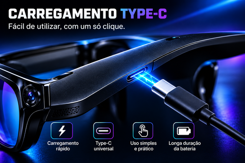 AuraLens — Carregamento Type-C